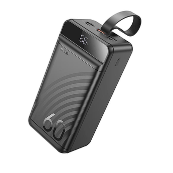 Повербанк Hoco 60000mAh 3USB/Type-C PD 22.5W ліхтарик J123C Black