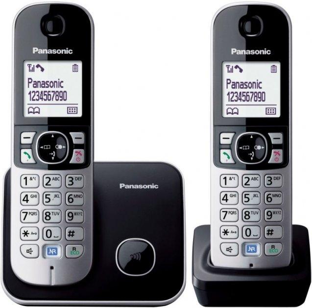 Радіотелефон DECT Panasonic KX-TG6812UAB, чорний Зроби це - Vdalo