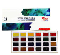 Акварельні фарби Rosa Studio набір 24кол. в кюветах, карт. уп. 340324