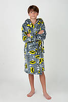 Халат для хлопчиків на запах з капюшоном 44/170 см