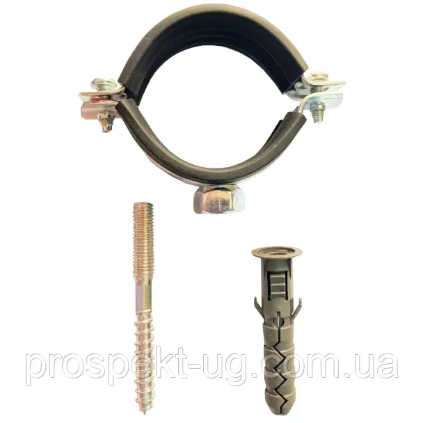 Кріплення (кронштейн тримач) для труб Ду40 (47-53) хомут