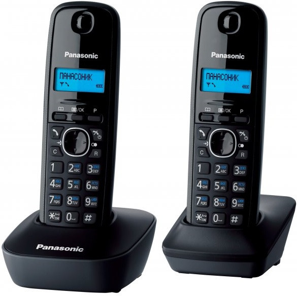 Радіотелефон DECT Panasonic KX-TG1612UAH, чорно-сірий Зроби це - Vdalo
