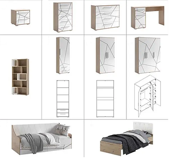 Модульная система "Тоні" (Світ Меблів)