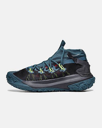 Зимові Чоловічі Кросівки Nike ACG Mountain Fly 2 High GTX / Найк АСГ Маунтін Флай 2 ГТХ Високі Чорні з Синім, фото 1