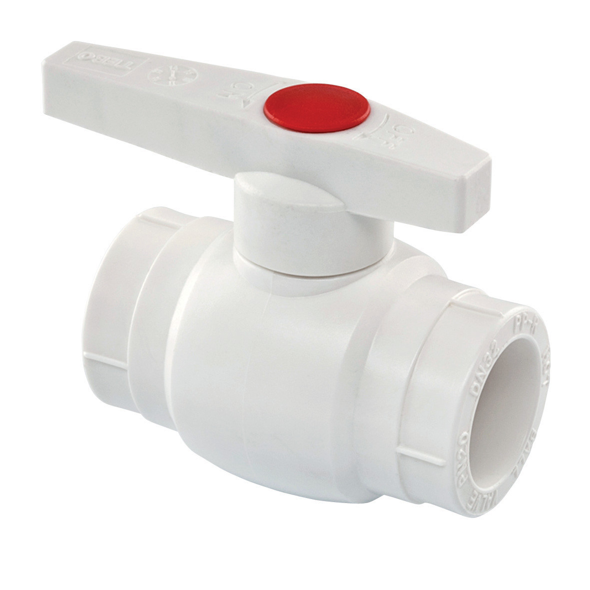 Кран кульовий PPR Ø63 Tebo білий 1/6 Зроби це - Vdalo