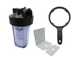 Колба BigBlue 10" Tiger Filtration прозора 04А (латун.різьби.2резинки/макс12атм) + картридж 1/4 Зроби це - Vdalo