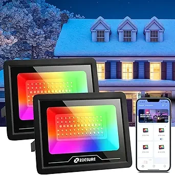 Зовнішні RGB прожектори ZOESURE ZF319 50 Вт. Світлодіодні прожектори для ландшафтного освітлення 6500 К