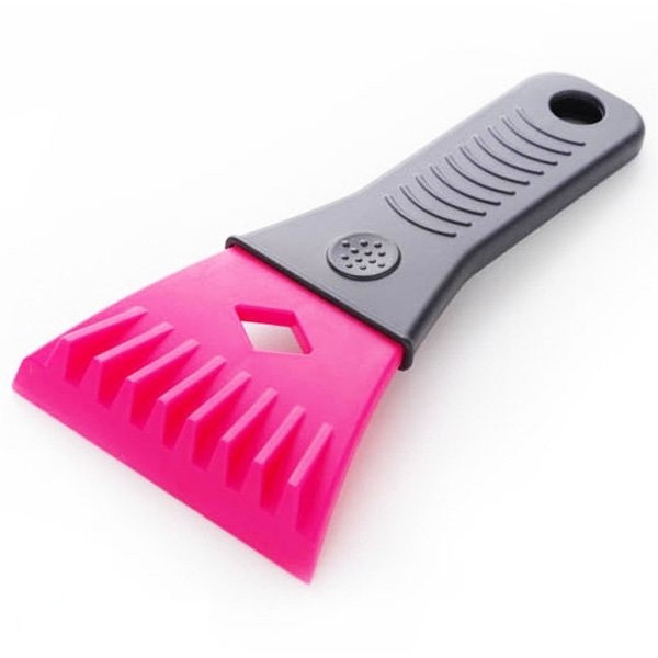 Скребок для снігу та льоду, пластик 12 Atelie Ontario 19х10 см (рожевий)