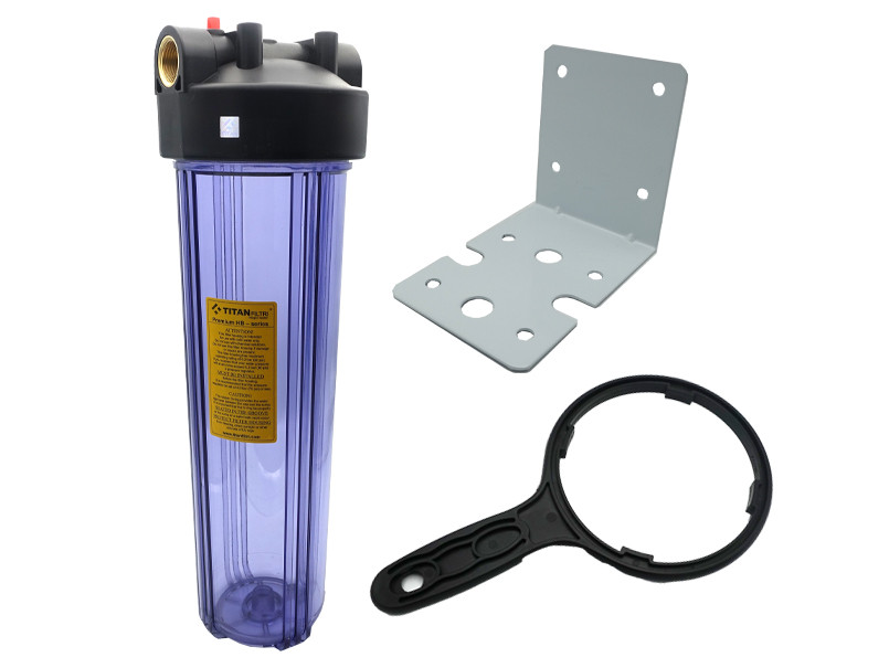 Колба BigBlue 20" Titan  прозора (латунь.різьби/макс10атм)  1/4 Зроби це - Vdalo