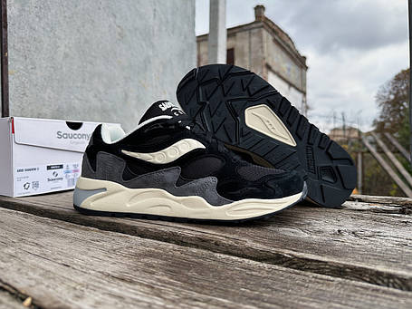 Чоловічі кросівки Saucony Grid Shadow 2 S70772-4 Black Cream чорний Оригінал, фото 1