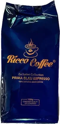 Кава в зернах Ricco Coffee Prima Blau Espresso 1000г, 10/90 свіже обсмажування