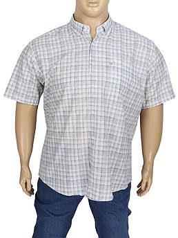 Льняна чоловіча сорочка короткий рукав Desibel A-9089-C-B C.15