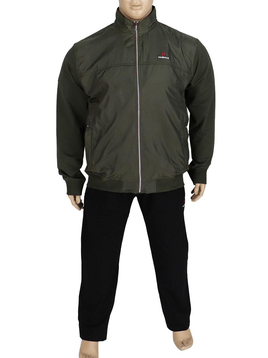 Спортивний чоловічий костюм Fabiani 5229 B Haki-Black великого розміру