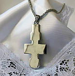 Хрестик з чорнінням на цепочці, 8×3.5 см, фото 4