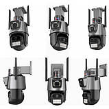 Камера відеоспостереження P11 9533 Wi-Fi 6 mp, на 2 лінзи, чорна, фото 2