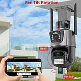 Камера відеоспостереження P11 9533 Wi-Fi 6 mp, на 2 лінзи, чорна, фото 6