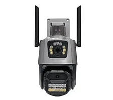 Камера відеоспостереження P11 9533 Wi-Fi 6 mp, на 2 лінзи, чорна