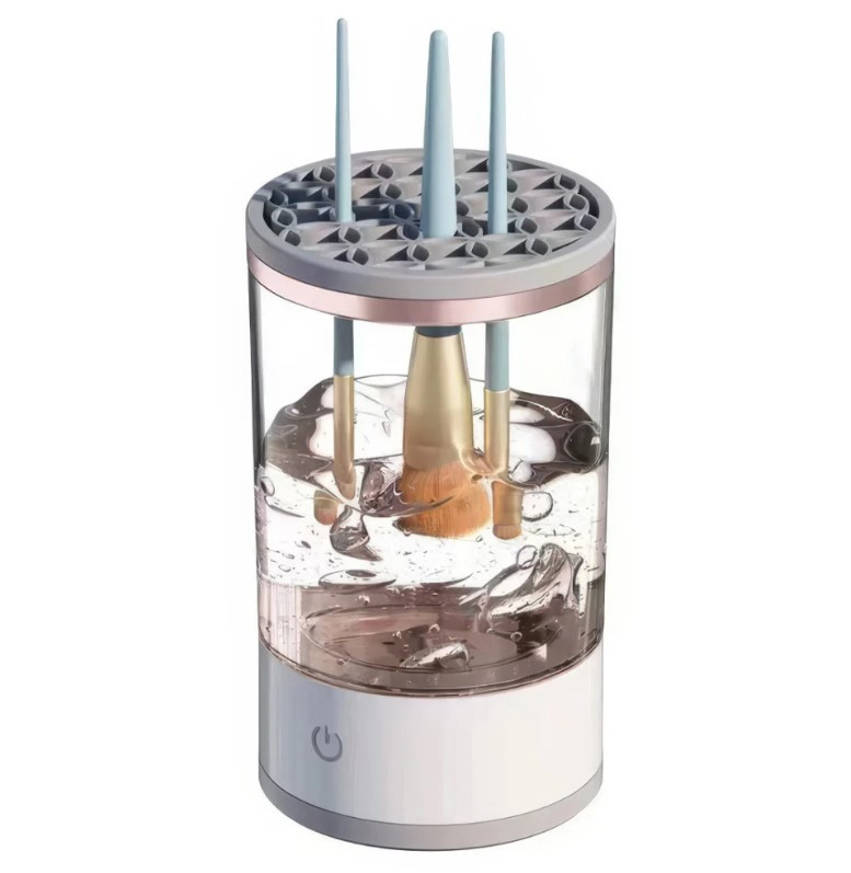 Очисник пензлів для макіяжу автоматичний 9516, білий