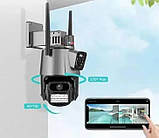 Камера відеоспостереження P11 9533 Wi-Fi 6 mp, на 2 лінзи, чорна, фото 4