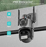 Камера відеоспостереження P11 9533 Wi-Fi 6 mp, на 2 лінзи, чорна, фото 7