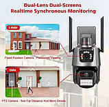 Камера відеоспостереження P11 9533 Wi-Fi 6 mp, на 2 лінзи, чорна, фото 10