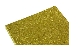 Фоамиран з блискітками 2мм 20*30см 10 аркушів ЖОВТИЙ 7941 KNZ