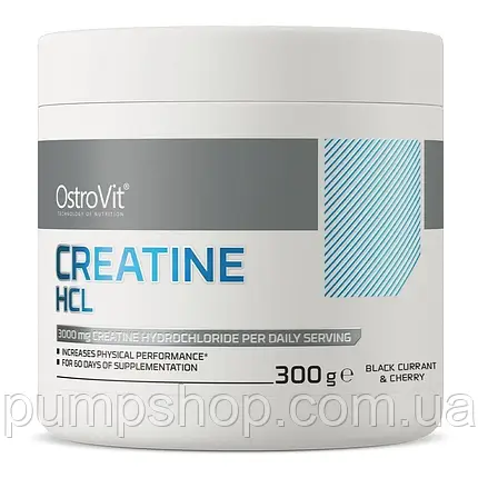 Креатин-гідрохлорид Ostrovit Creatine HCL 300 г (чорна смородина+вишня), фото 1