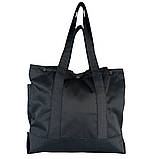 Еко-сумка з бавовни для покупок "UltraBag" (50х38х14 см.) 240 г/кв.м чорна, фото 3