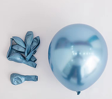 Куля повітряна Хром холодний синій латексний 30 см 12» Китай