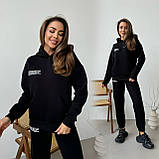 Теплий жіночий спортивний костюм із капюшоном із турецького футеру, фото 2