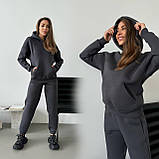 Теплий жіночий спортивний костюм із капюшоном із турецького футеру, фото 4