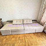 Диван трансформер Релакс (стандарт) (прямий, кутовий) рогожка карамель, фото 2