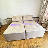 Диван трансформер Релакс (стандарт) (прямий, кутовий) рогожка карамель, фото 3
