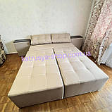Диван трансформер Релакс (стандарт) (прямий, кутовий) рогожка карамель, фото 4