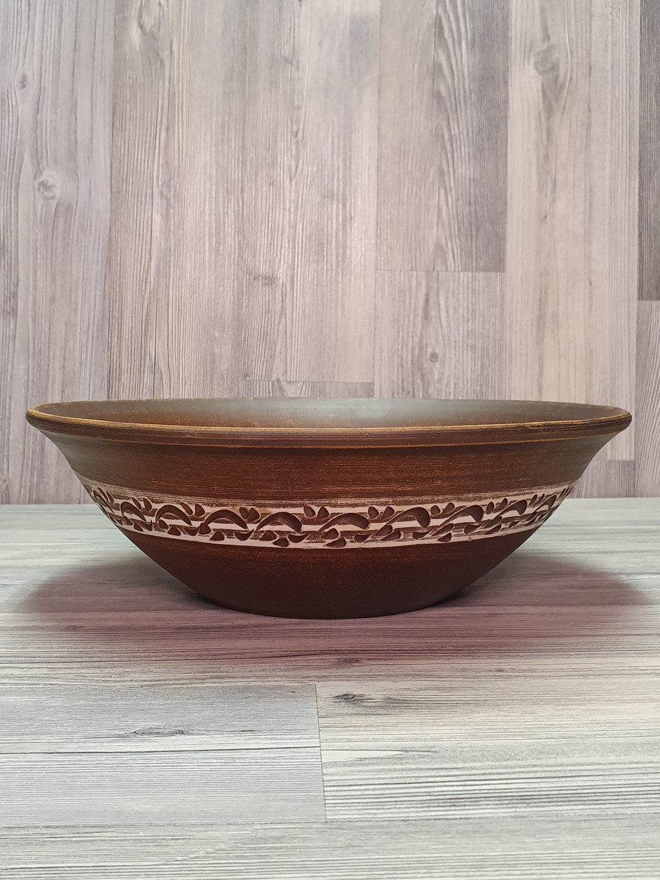 Салатник / салатниця / миска для салату глиняний (з червоної глини), 2.5 л