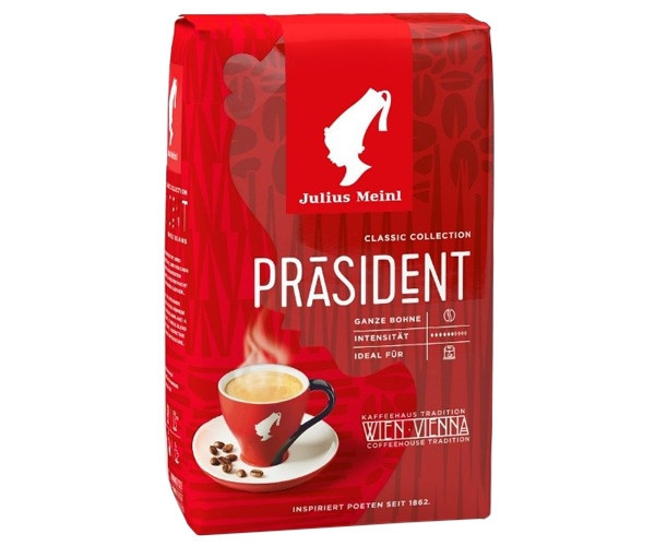 Дзернова кава Julius Meinl President традиційна венська обсмажування/Сміш арабіки та робусти 500 грамів