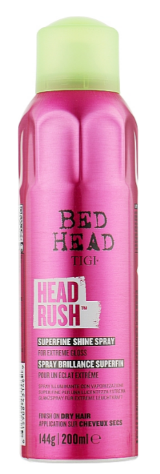 Tigi Bed Head Headrush Superfine Shine Spray - Спрей-блиск для волосся, 200 мл, фото 1