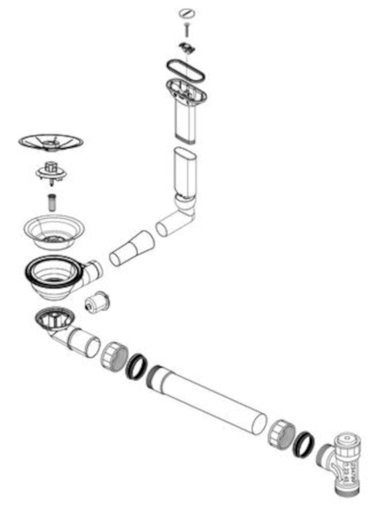 Євросифон Blanco InFino з переливом Blanco 234 799 для кухонної мийки (Німеччина)