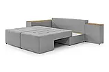 Диван кутовий Баварія (стандарт) рогожка світло-сірий, фото 3
