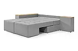 Диван кутовий Баварія (стандарт) рогожка світло-сірий, фото 4