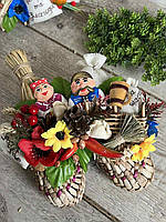 Лапті, постоли  "На добробут", 18*16 см, семейний оберіг, український народний оберіг, оберіг для оселі