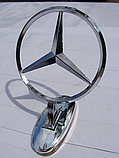 Емблема приціл на капот Mercedes Хром на скотчі (сплав), фото 4