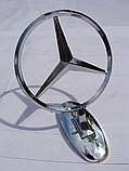 Емблема приціл на капот Mercedes Хром на скотчі (сплав), фото 5
