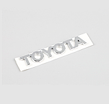 Емблема напис Toyota хром 115х20 мм (на скотчі) 7544112A00, фото 3