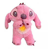 М’яка іграшка – нічник Сплячий і Дихаючий СТІЧ музична з підсвіткою 22см РОЖЕВИЙ