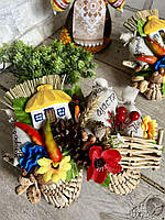 Лапті, постоли  "На добробут", 18*16 см, семейний оберіг, український народний оберіг, оберіг для оселі