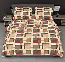 Сімейний комплект з простирадлом на резинці 160х200х20, принт: Шотландія