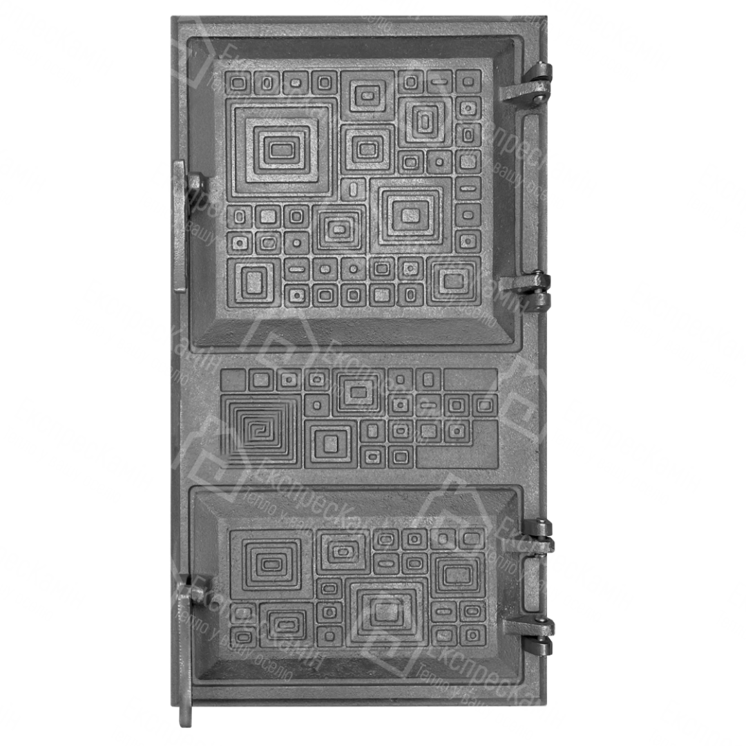 Дверцята для печі без скла "Модерн" 265х480 мм чавунні для печі та кухні