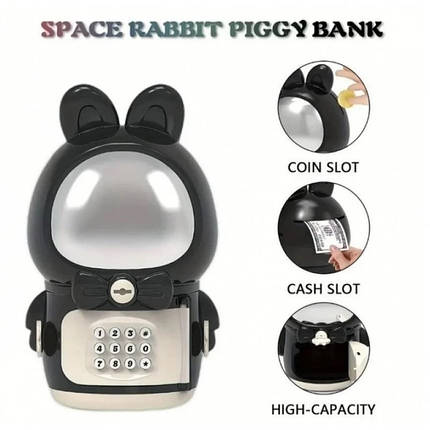 Дитяча електронна скарбничка - сейф із замком Space Rabbit Piggy (72), фото 3