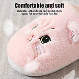 Тапки жіночі теплі.Тапочки домашні кімнатні жіночі Котик. Тапки зимові 40-41 розмір (чорні), фото 8